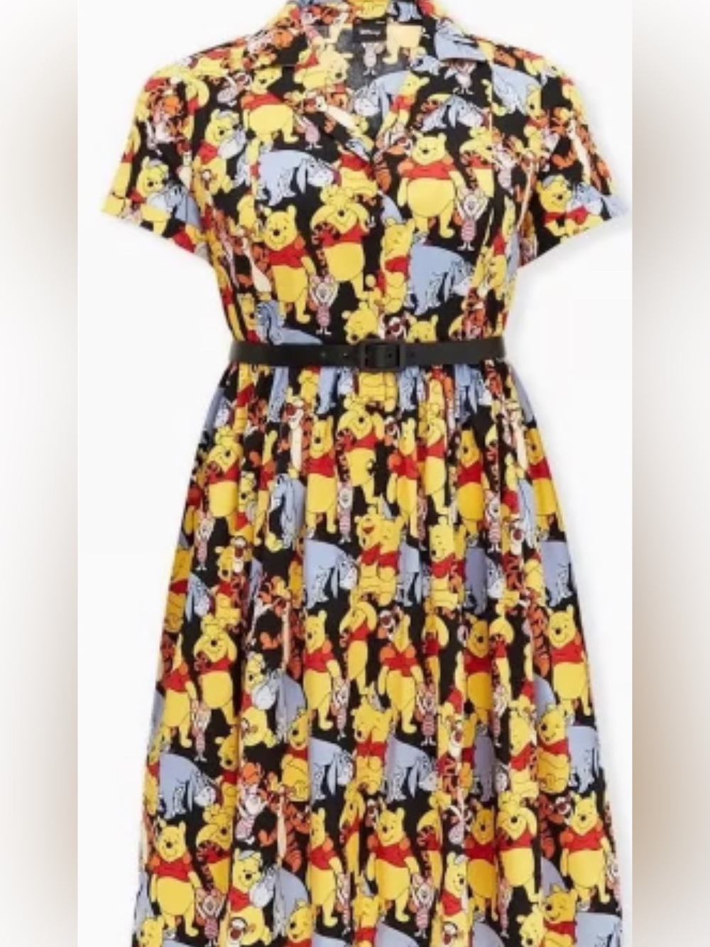 Torrid Disney Winnie the Pooh Character Print Cotton 50’s style dress